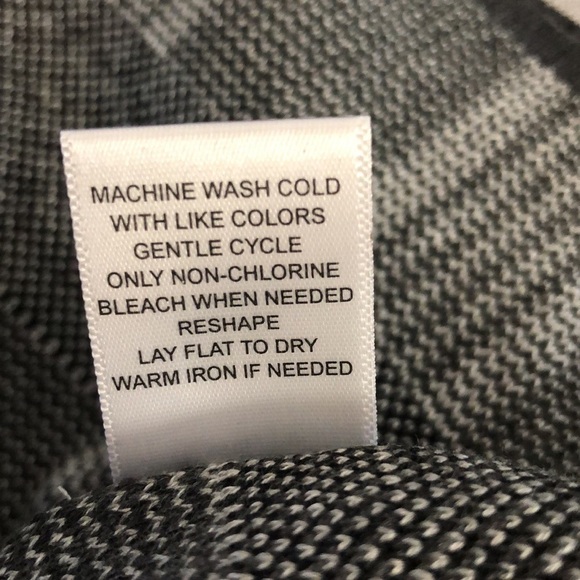 Lety & Me gray charcoal geometric pattern long sleeve crew neck sweaterM - Picture 9 of 14